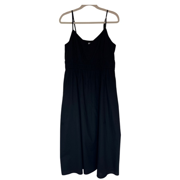 Old Navy Dresses & Skirts - Old Navy Sleeveless V Neck Midi Black Cotton Shift Dress with Pockets Sz XL